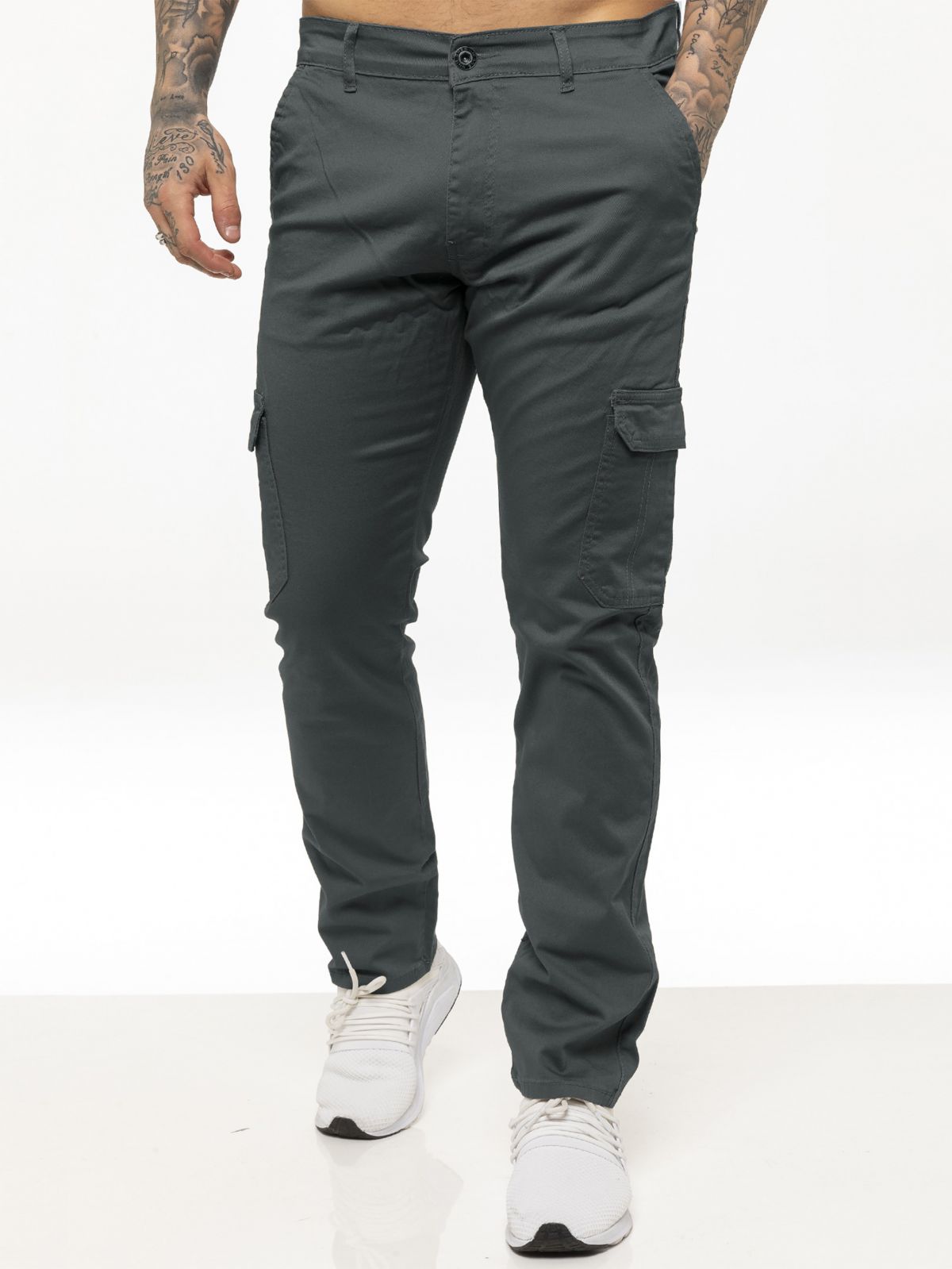 cargo slim fit trousers